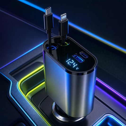 carcharger neon tech style detail